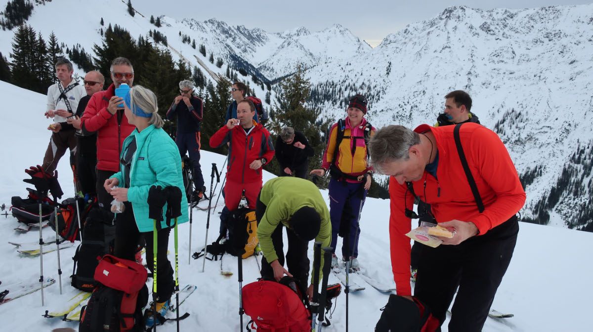 Pauze op weg naar de Steinkarspitze en Galtjoch