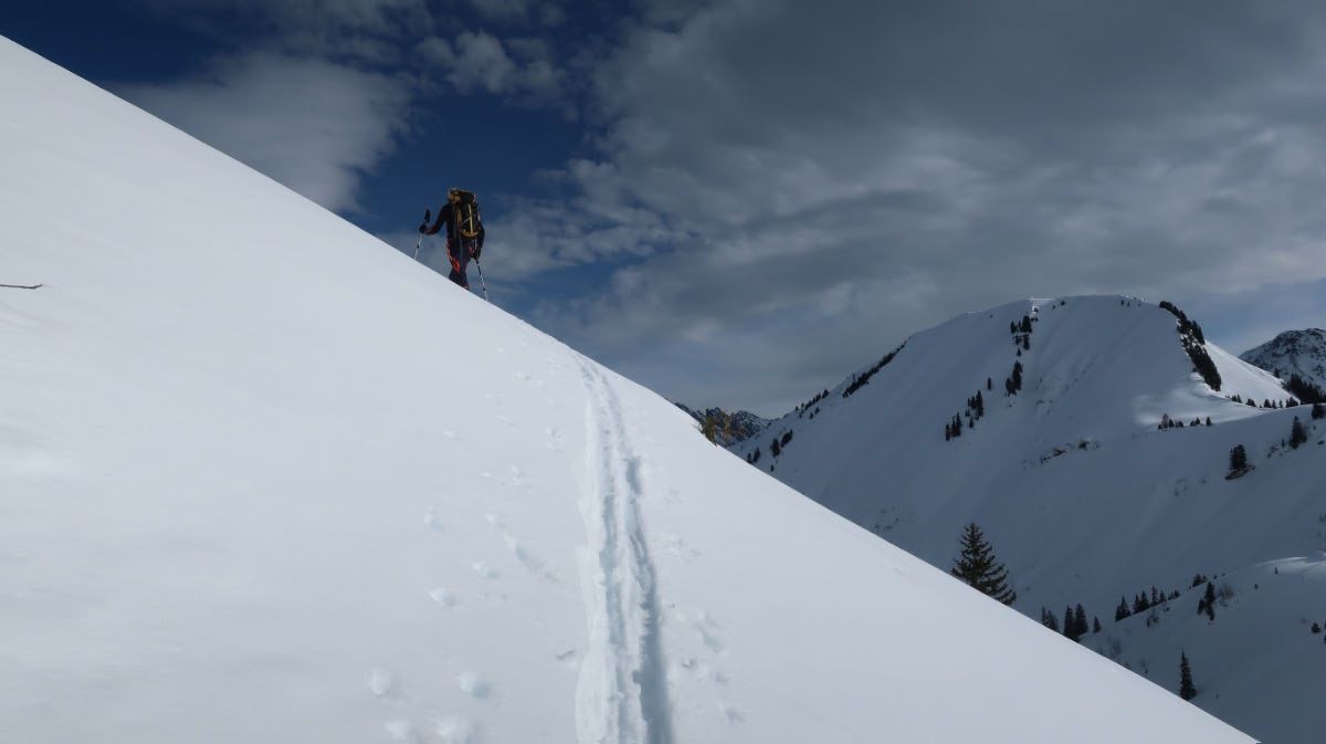 Op weg naar de tweede top van de dag de Galtjoch