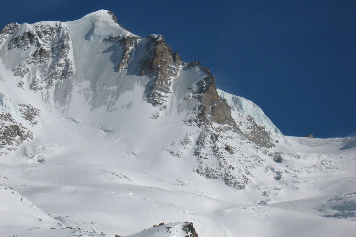 Noordwand van de Gran Paradiso - niet voor toerskiers