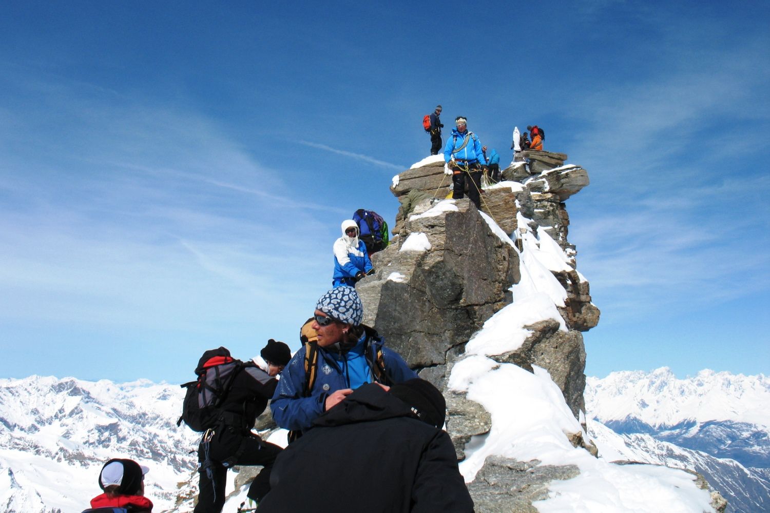 Paasdrukte op de top van de Gran Paradiso