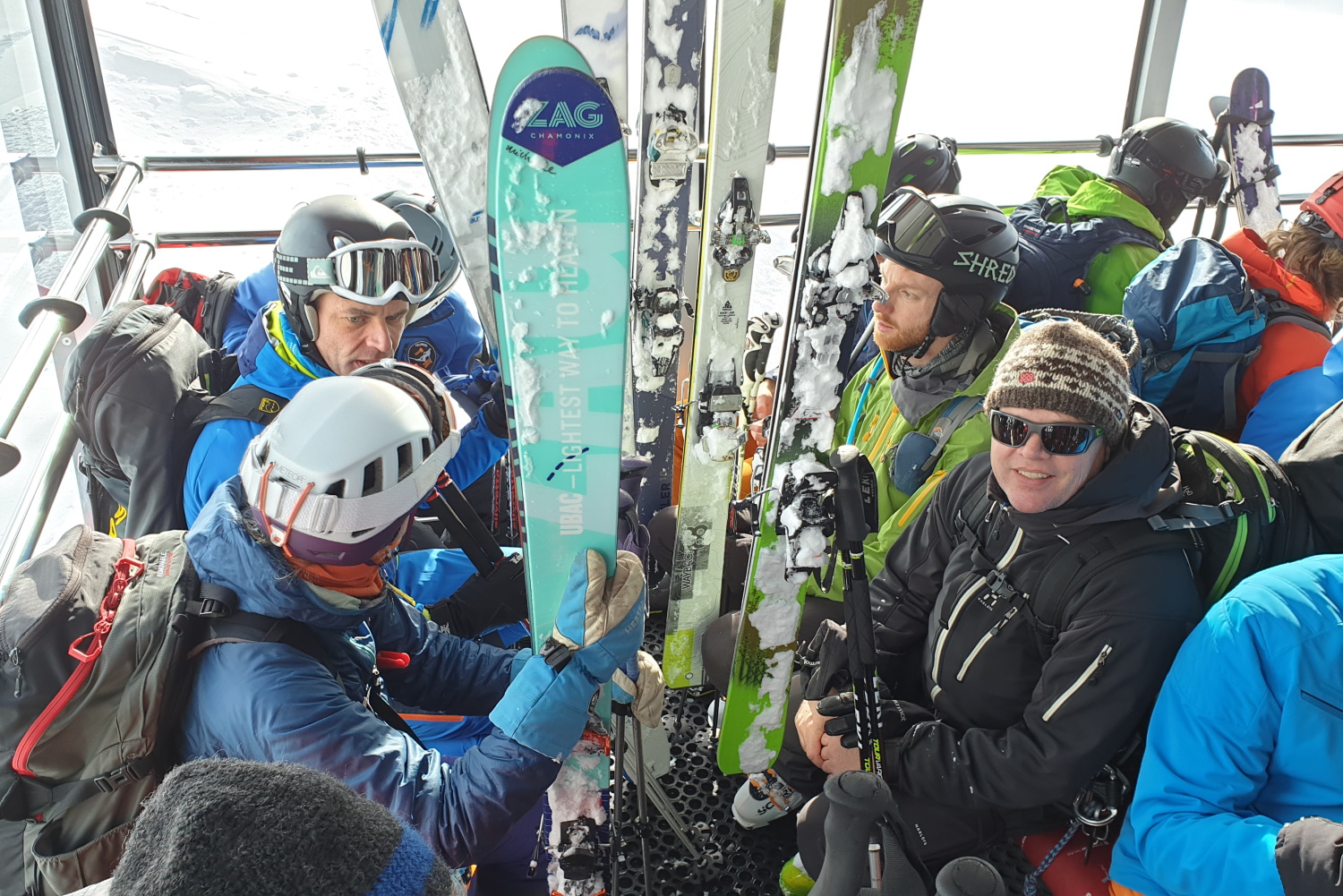 Met de gondel naar Piz Val Gronda om van daar naar de Heidelbergerhut te gaan